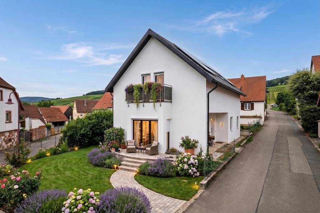 Fertiggestelltes Wohnhaus aus dem Pilotprojekt